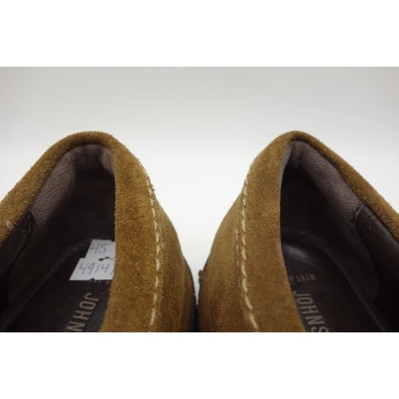Johnston Murphy Brown Leather Casual Split Toe Slip On Loafers Shoes Men\'s 7 M